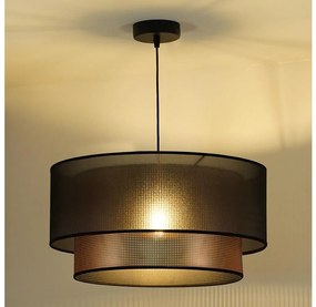 Duolla - Csillár zsinóron COPPER SHINY 1xE27/15W/230V átm. 45 cm barna/réz