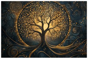 Kép – Arany aurájú fa (90x60 cm)