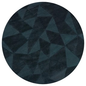 Kékeszöld kézi szövésű gyapjú kerek szőnyeg ø 160 cm Shard Teal – Flair Rugs