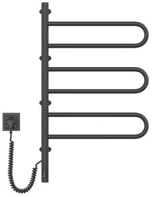 Elektromos forgatható törölközőszárító FOUETTE 185W/230V 81,8 cm IP44 fekete