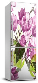 Hűtő matrica Lila virágok FridgeStick-70x190-f-121115706
