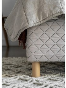 Bézs kárpitozott egyszemélyes ágy ágyráccsal 90x200 cm Sleepy Luna – Miuform
