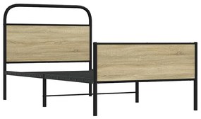 ágykeret matrac nélkül 107x203 cm sonoma tölgyfa műfa