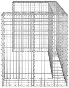 horganyzott acél gabionfal szemeteskukákhoz 180 x 100 x 110 cm