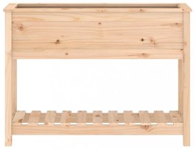 tömör fenyőfa növénytartó polccal 111,5x34,5x81 cm
