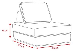 CALMERO kinyitható, multifunkciós kanapé – világosbarna