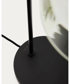 Zöld-sötét natúr színű asztali lámpa üveg búrával (magasság 55 cm) Silex – Kave Home