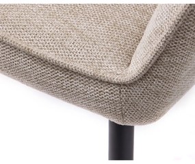 Bézs kárpitozott karfás étkezőfotel Nolan – Unique Furniture