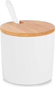 Kerámia Cukortartó Fehér, Fedéllel, Cukortartó