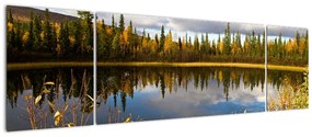 Kép a falon - erdei tó (170x50cm)