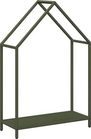 vidaXL olívazöld hidegen hengerelt acél tűzifatároló 60x25x90 cm