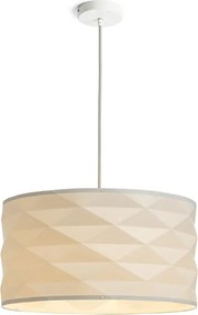 RENDL EZRA 40 závěsná bílé PVC/šedá 230V LED E27 15W