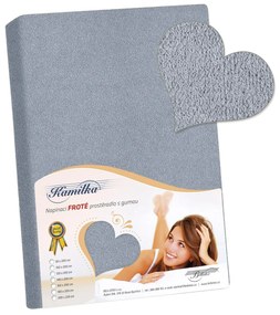 Kamilka frottír lepedő szürkéskék, 140 x 200 cm