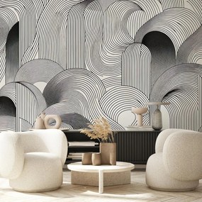 Fotótapéta - Fekete vonalak összevisszasága (147x102 cm)