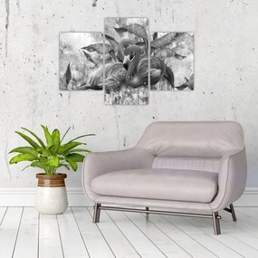 Kép - Flamingók graffiti (90x60 cm)