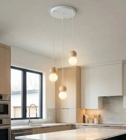 Emibig modern skandináv függeszték loop fehér emi1674/3