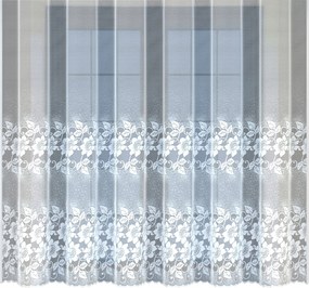 Függöny készre varrt zsakárd klasszikus szalaggal, 250x200 cm, fehér, 250-es minta