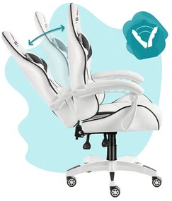 Gyerek gamer szék HC-1007 - fehér-fekete