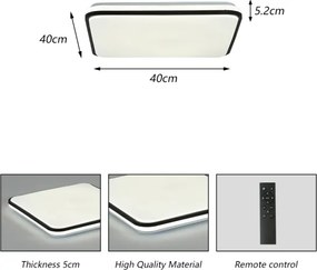 Brilagi - Dimmelhető SMART LED mennyezeti lámpa 24W/230V 43x43 cm Wi-Fi Tuya + távirányító