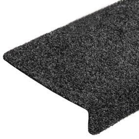5 db szürke tűlyukasztott lépcsőszőnyeg 65x21x4 cm
