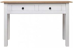 fehér tömör fenyőfa panama konzolasztal 110 x 40 x 72 cm