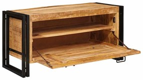 Cipőszekrény polcokkal Barna 90 x 38 x 45 cm tömör mangófa