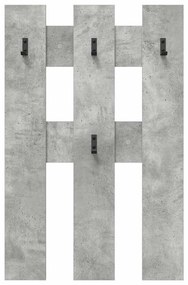 Fali Kabáthorog tárolóval Beton szürke 65 x 3 x 100 cm Faanyag