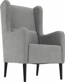 Kényelmes fotel, szürke/fekete, BREDLY