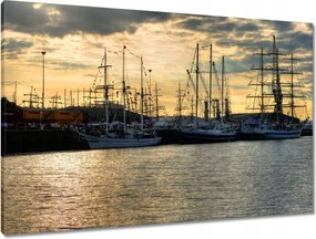 Vászonkép 90x60 Yachtok a kikötőben