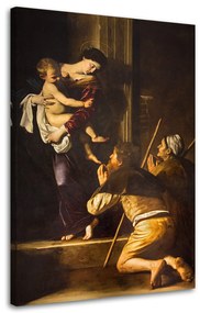 Gario Vászonkép Michelangelo Merisi da Caravaggio, lorettói madonna és a zarándokok, Róma Méret: 60 x 90 cm