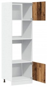 antik fa szerelt fa mikrohullámú szekrény 60 x 57 x 207 cm