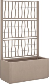 vidaXL barna polipropilén rácsos kerti ültetőláda 80 x 36 x 140 cm