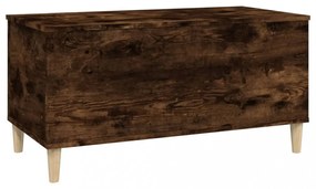 füstös tölgy színű szerelt fa dohányzóasztal 90 x 44,5 x 45 cm