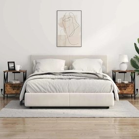 Éjjeliszekrény 2 pcs Füstölt tölgy 41.5 x 40.5 x 55 cm Faanyag