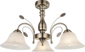 Globo 69007-3 Mennyezeti bronz, üveg alabástom fehér, ø: 600, H:365, exkl. 3xE27 60W 230V