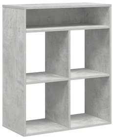 könyvszekrény betonszürke 66x31x80 cm szerelt fa