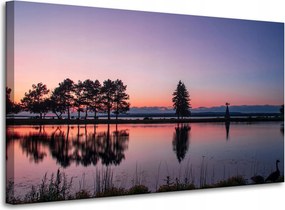 Vászonkép Naplemente a víz felett 100x60 cm