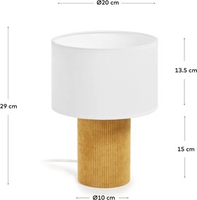 Mustársárga-fehér gyerek éjjelilámpa Bianella – Kave Home