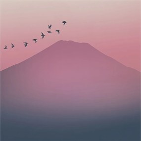 Flizelina fotótapéta Nappaliba és Hálószobába Hegyi nyugat 250x250 Ragasztó