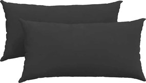 vidaXL Kanapé párnák 2 pcs Fekete 80 x 40 cm szövet
