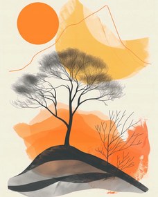 Poszter 40x50cm Fa a térben