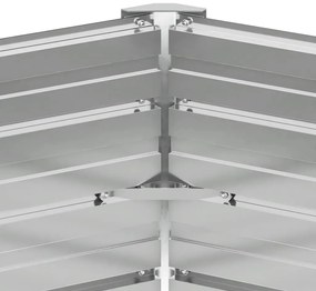 zöld horganyzott acél kerti magaságyás 129 x 129 x 77 cm