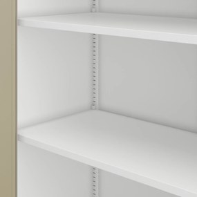 Fém szekrény tárolóval fehér / sonoma tölgy: Eco Design TOMASZ, 900 x 1850 x 450 mm