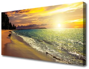 Vászonkép Sun Beach Sea Landscape 100x50 cm