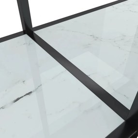 fehér edzett üveg tálalóasztal 160 x 35 x 75,5 cm