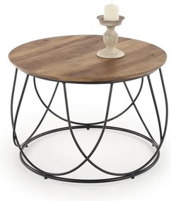 Kávésasztal NUBIRA 41x60 cm fekete/barna