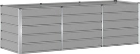vidaXL Növénytartó Világosszürke 240 x 80 x 75 cm Acél