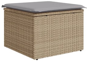 Kerti Kanapészett 7 darab Bézs Rattan Kerti kanapé