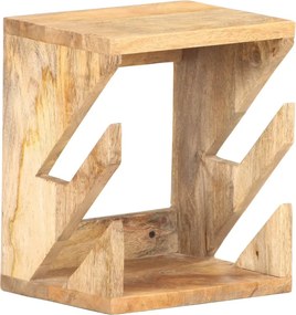 vidaXL falra szerelhető tömör mangófa gördeszkatartó 25 x 20 x 30 cm