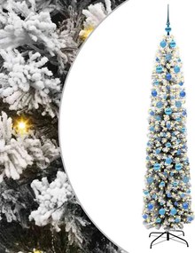 vidaXL Mű karácsonyfa 300 LED-del Zöld 210 cm PVC, acél és műanyag